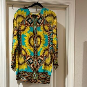 Silk Bob Mackie Geometric shirt